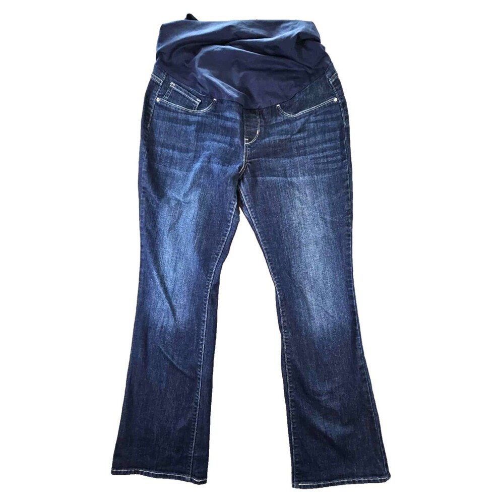Signature Gold by Levi Strauss & Co Women's Maternity Bootcut Jeans XL Dark Wash